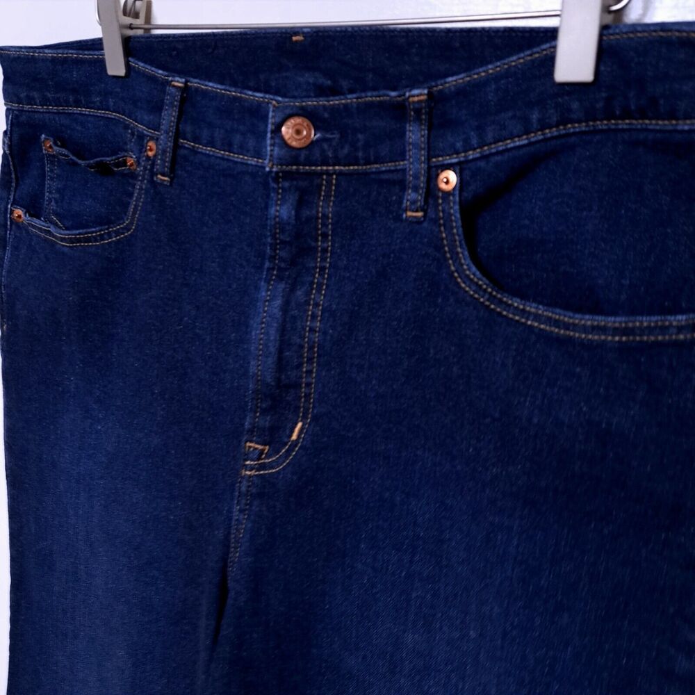 GAP 70s Flare Jeans High Rise Dark Wash Women’s 34 18T Tall Stretch Denim - Picture 4 of 12